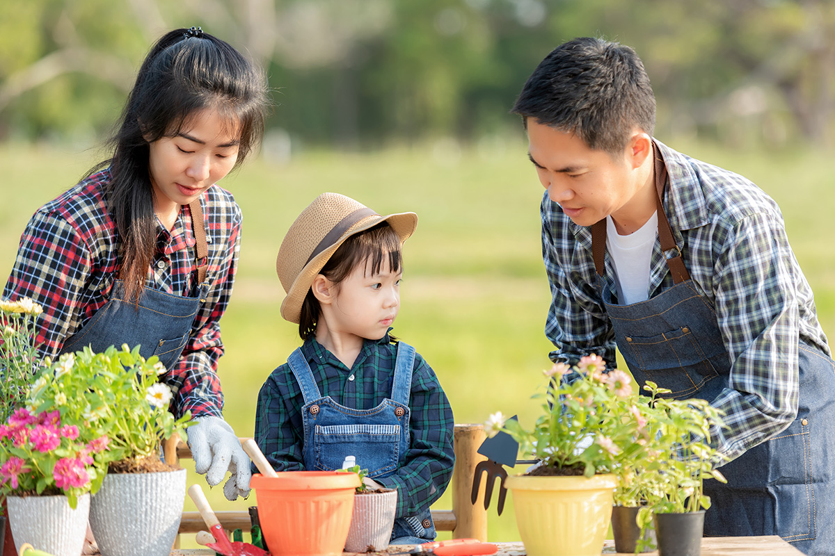 manfaat mengajak anak berkebun bersama