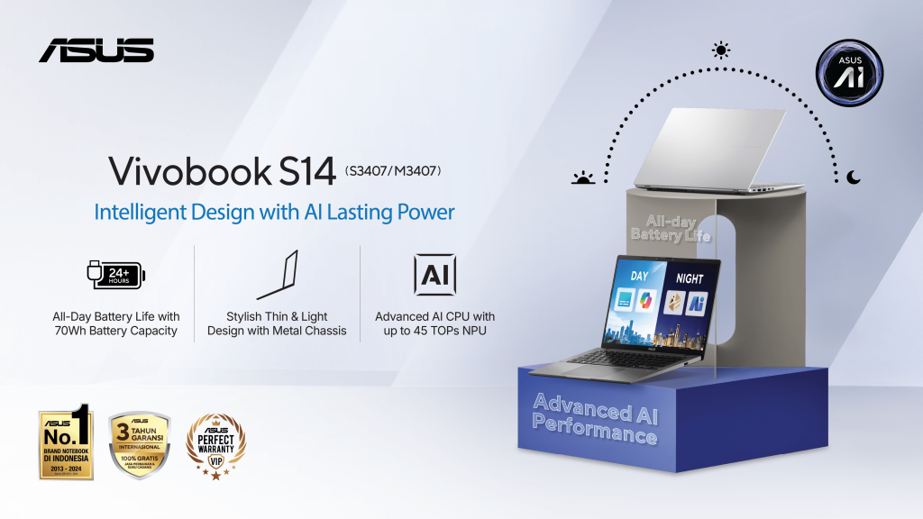 ASUS Vivobook S14, Laptop AI 2025 yang Worth It Banget untuk Semua Aktivitas